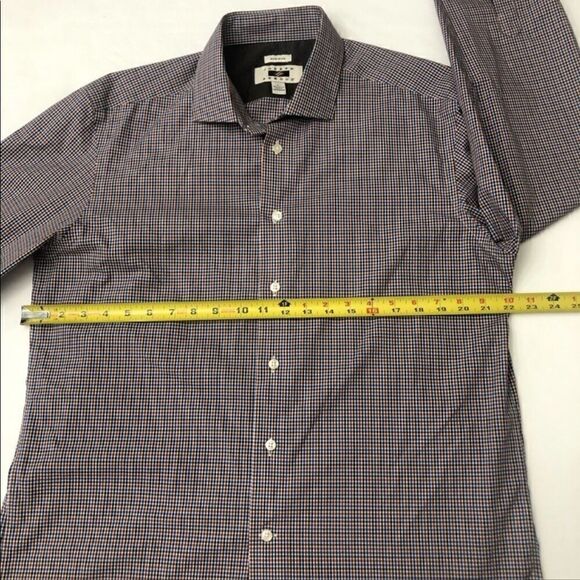 Joseph Abboud Men’s Shirt Sz L Checkered/Plaid Buttons Up Long Sleeve - Picture 10 of 11
